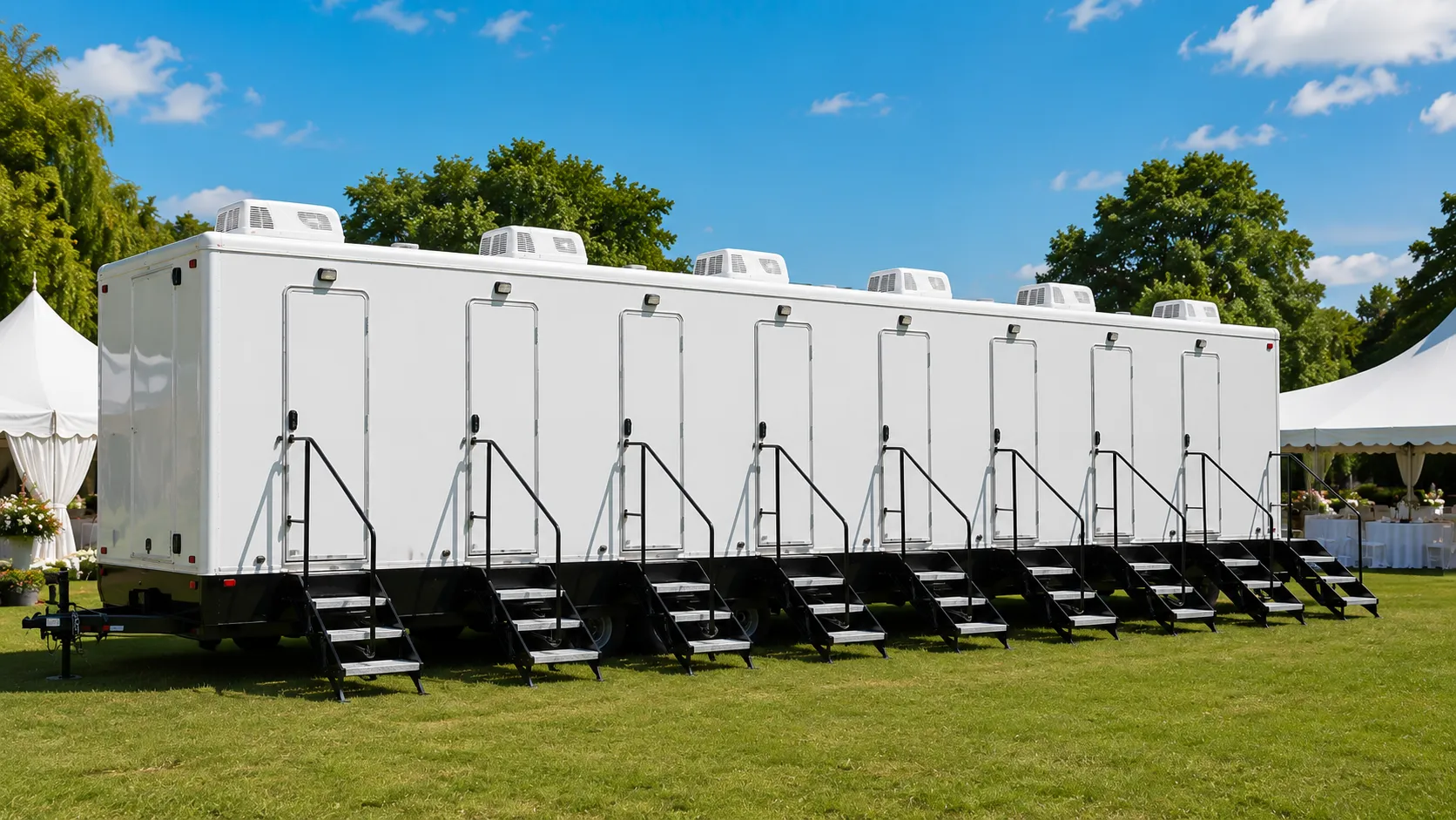 8 Stall Restroom Trailer in Hawthorne, CA