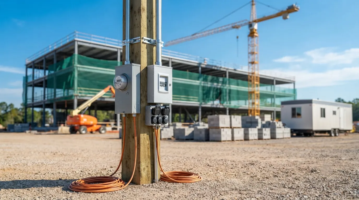 Temporary Power Pole in Hawthorne, CA